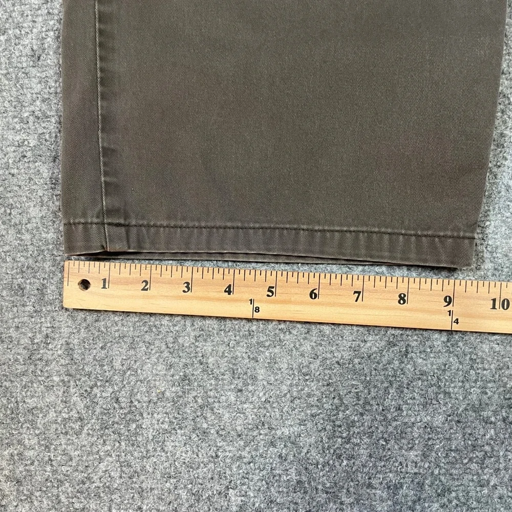 Ermenegildo Zegna Pants Mens 40 Brown Cotton Straight Leg Made in Italy